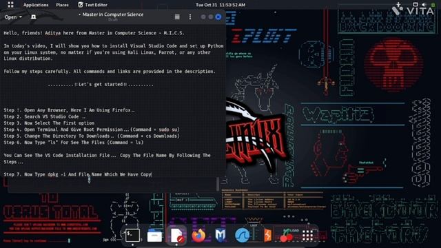Install And Setup VS Code And python On Kali Linux @masterincomputerscience смотреть онлайн