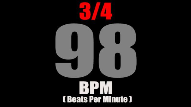 Metronome 98 BPM For Time Signature 3/4 смотреть онлайн