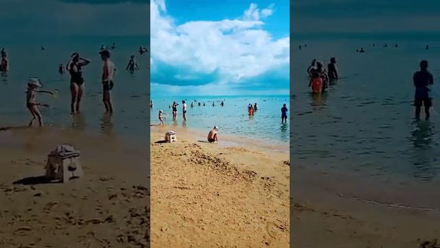 🏝️ЖАРА на пляже ВИТЯЗЕВО сегодня🌅Путешественники отдыхают и купаются в черном море☀️АНАПА 2022 смотреть онлайн