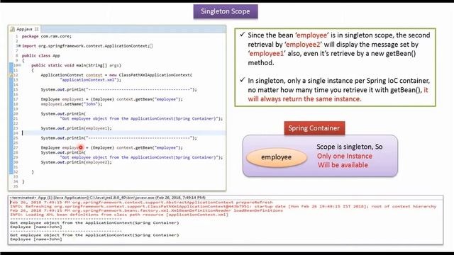 Mastering Spring Singleton Scope: Exploring the Core Concept | Spring Tutorial смотреть онлайн