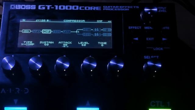 BOSS GT-1000 CORE - Programming A Tone From Blank. (Natural Drive)
