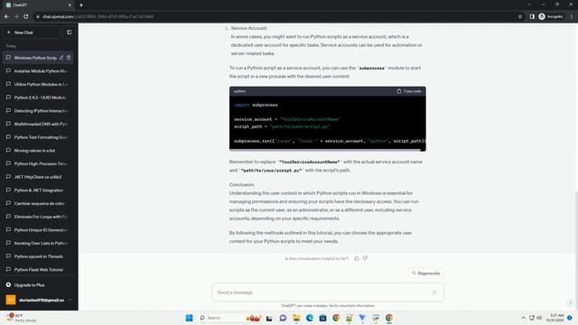 What user do python scripts run as in windows смотреть онлайн