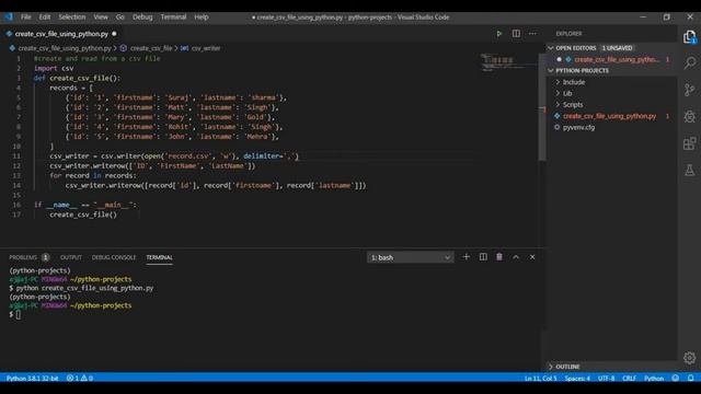 How to Write, Read, and Update CSV Spreadsheet File using Python 3.8.5 - 2020 смотреть онлайн