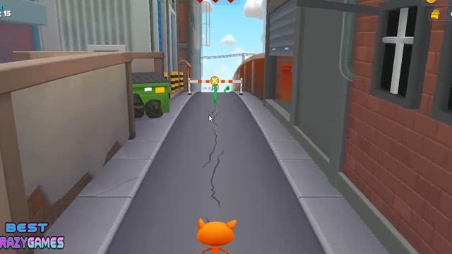 Angry Cat Run - Zombies Alley | Walkthrough BestCrazyGames смотреть онлайн