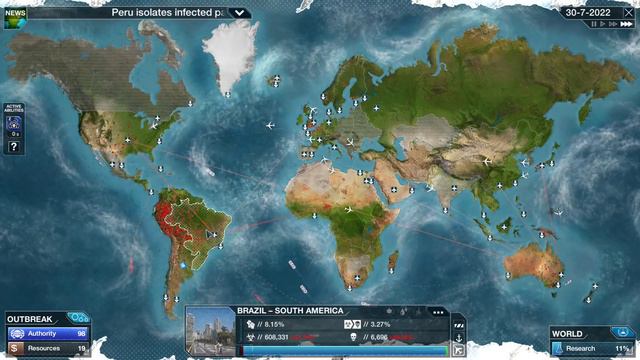 Plague Inc Evolved: The Cure - Bacteria (Vi khuẩn) - Tàn bạo [1] смотреть онлайн
