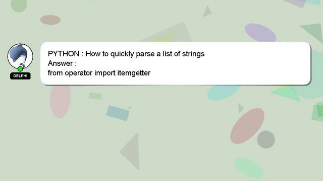 PYTHON : How to quickly parse a list of strings смотреть онлайн