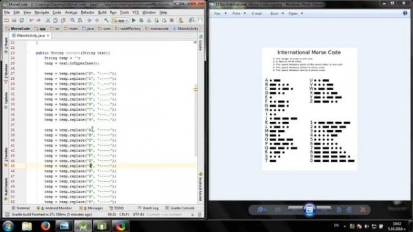 Develop simple Morse Code Converter in Android Studio