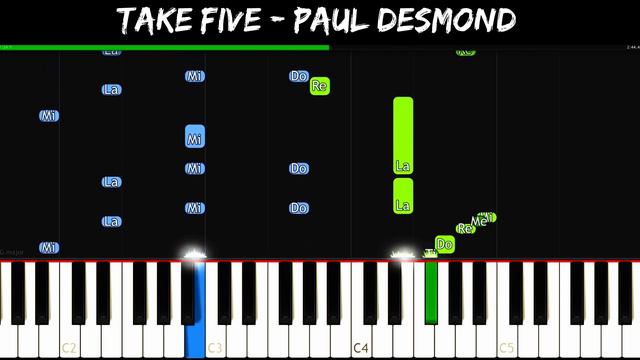 Take Five - Paul Desmond [Piano Tutorial] | SHEET MUSIC + MIDI 🔥 смотреть онлайн
