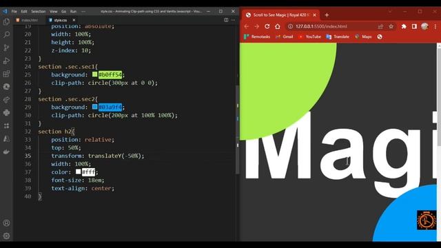 Animating Clip-path using CSS and Vanilla Javascript смотреть онлайн