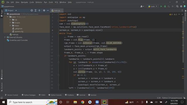 BUILD A MOUSE USING YOUR EYE - Python Project смотреть онлайн