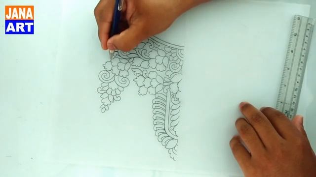 How To Draw Salwar Kameez Neck Design With Tracing Paper || Hand Embroidery смотреть онлайн