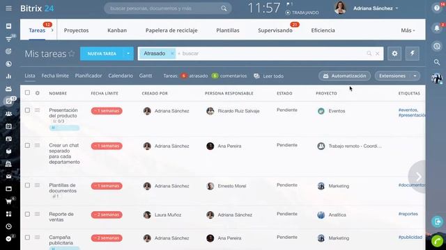 Gestión de Proyectos - Exportar tareas a Microsoft Excel | Bitrix24 смотреть онлайн