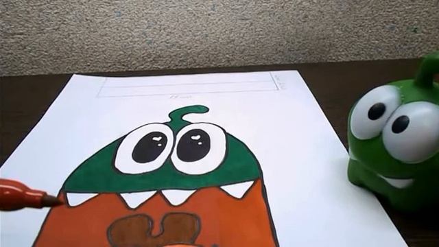 Ам Ням. Подвижная поделка своими руками, из бумаги. Cut the Rope. Om Nom смотреть онлайн