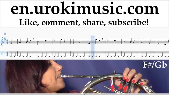 French Horn lessons Jingle Bell Rock Sheet Music Tutorial Part#1 um-i352 смотреть онлайн