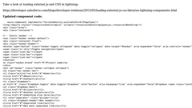 Salesforce: Bootstrap NavBar in Lightning for Communities смотреть онлайн