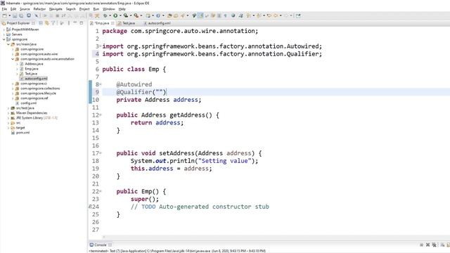 @Qualifier Annotation with Autowiring | Spring Framework Tutorial смотреть онлайн