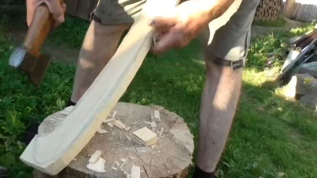 МАСТЕР - КЛАСС по изготовлению топорища. Как сделать топорище под себя и правильно насадить топор. смотреть онлайн
