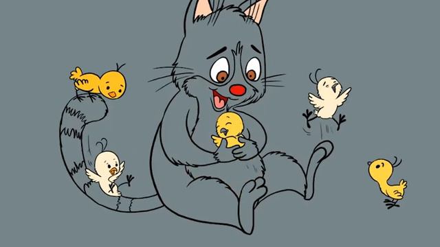 Процесс рисовании Иллюстрации "Приключения пушистого синего кота" смотреть онлайн