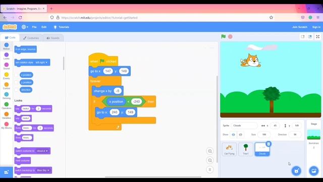 How to make a Flying Game in scratch | cat flying Game full tutorial смотреть онлайн