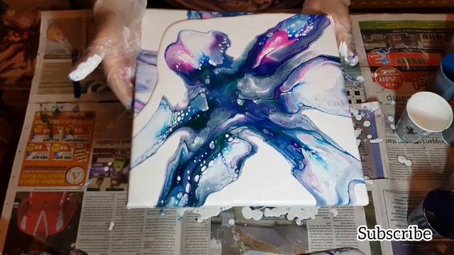 Fluid Painting with Arteza Acrylic Paint l Stretched Flower Bloom l Acrylic Pouring смотреть онлайн