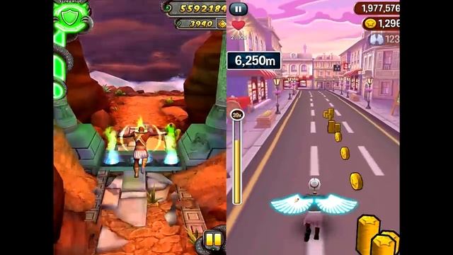 Temple Run 2 Blazing Sands VS Angry Gran Run Android iPad iOS Gameplay смотреть онлайн