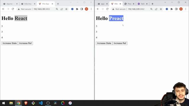 Using Preact as a Smaller/Faster React Alternative | Tutorial смотреть онлайн