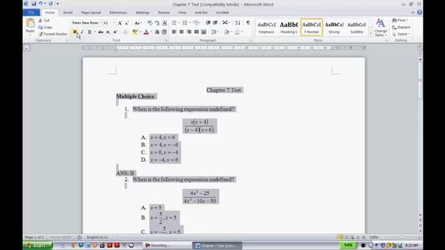 Converting questions from Word to Examview смотреть онлайн