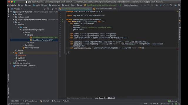 Spark Shared Variable - Broadcast Variable смотреть онлайн