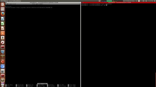 screencast of git hook смотреть онлайн