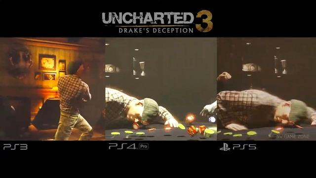 Uncharted 3 Drake's Deception PS5 vs PS4 Pro Vs PS3 | Graphics Comparison | PS3 VS PS4 vs PS5 смотреть онлайн