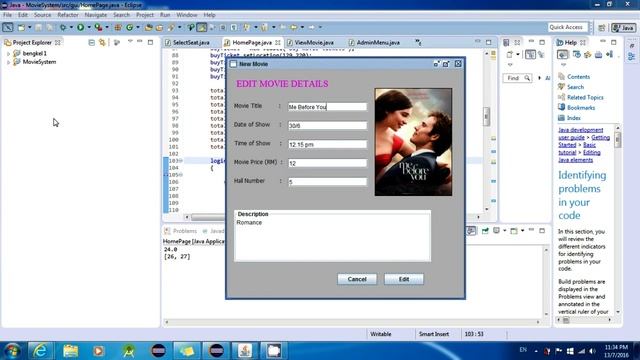 Example of Movie Booking System, using Java and MySQL смотреть онлайн
