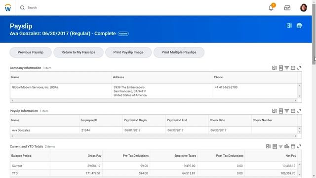 View and print Pay Slips- New payroll folder under workday. смотреть онлайн