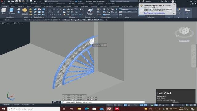 3d Main door Professional Design in AutoCAD 2022 | Part 04 3D | Engineer Tauseef Ullah смотреть онлайн