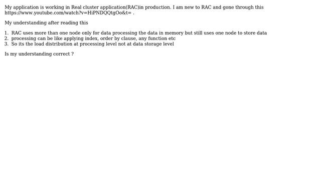 Databases: Oracle Real cluster application? смотреть онлайн