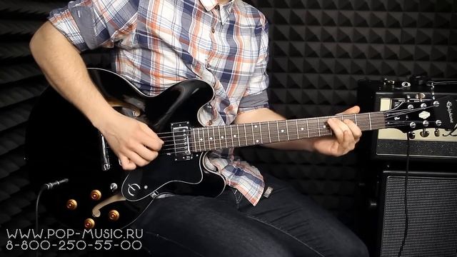 Электрогитара EPIPHONE DOT EBONY CH (Archtop Electric Guitar ) смотреть онлайн