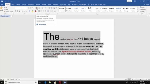 How to Clear Text Formatting in Word 2019 | How to Remove Formatting in Word 2019 смотреть онлайн