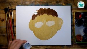 Как нарисовать ПАПУ красками | Простые рисунки красками | Урок рисования для детей