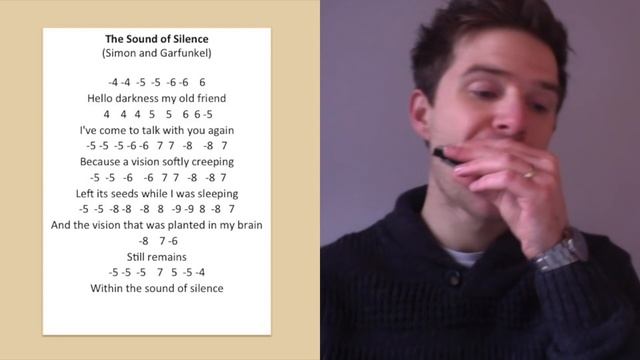 The Sound of Silence - Simon & Garfunkel Harmonica Lesson смотреть онлайн
