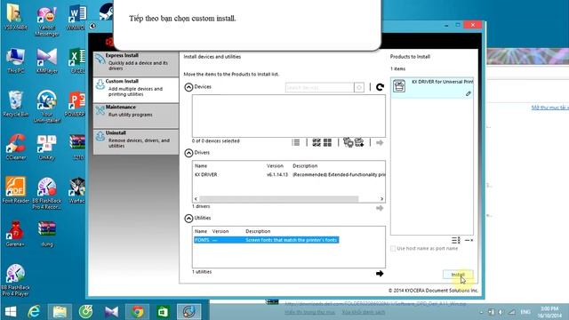 Hướng dẫn cài đặt driver máy in kyocera смотреть онлайн