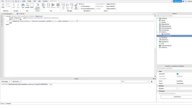 Screen Shake effect in Roblox studio. смотреть онлайн