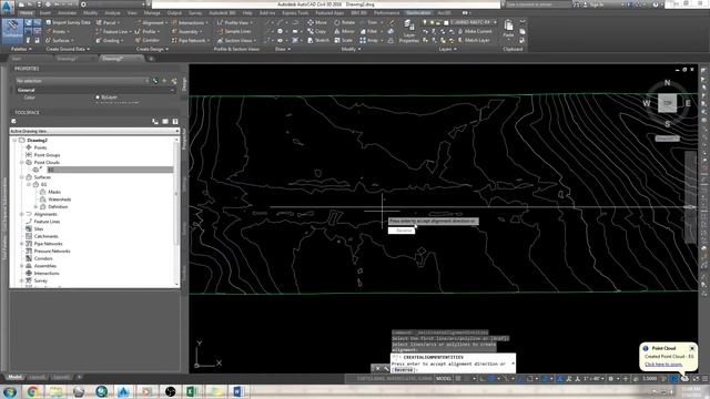 Autocad Civil 3D 2017 - Creating Surface from Point Cloud and Vertical Alignments смотреть онлайн