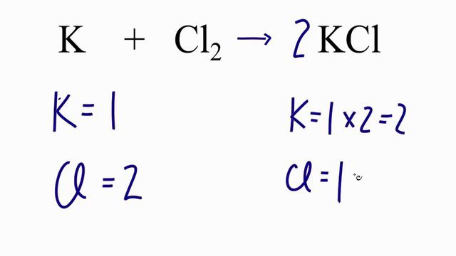 How to Balance K + Cl2 → KCl смотреть онлайн