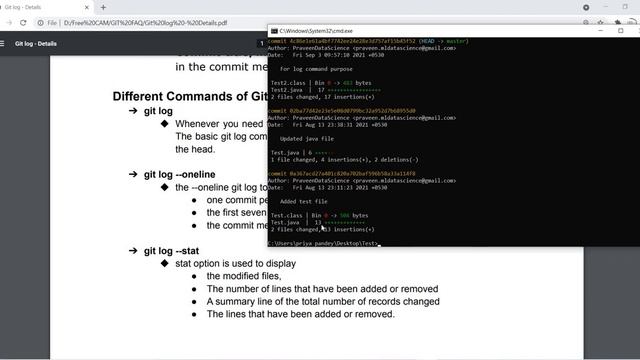Git log Commands Details смотреть онлайн