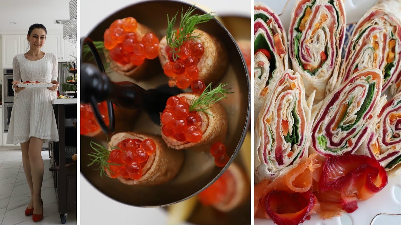 Две Оригинальные Закуски - Новогоднее Меню - Блины Лаваш Лосось - Рецепт от Эгине - Heghineh смотреть онлайн