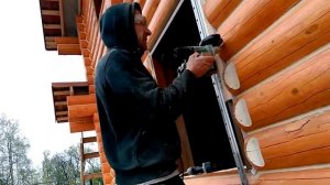 Как снять лыски в бревенчатом доме