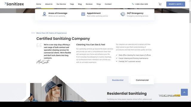 Sanitizex - Sanitizing and Cleaning Services WordPress Theme sanitization services Kato смотреть онлайн