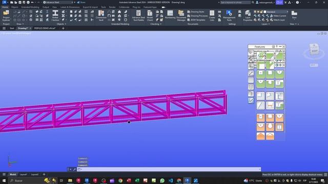 AUTOCAD ADVANCE STEEL 2024 - VIGAS CAJON 1 смотреть онлайн
