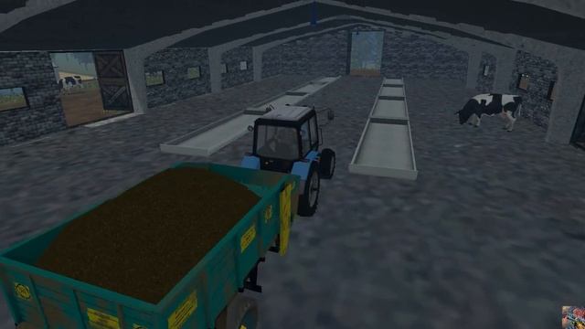 FS2015 - Один российский край - 125 - ячмень на товарный склад, кормосмесь и молоко