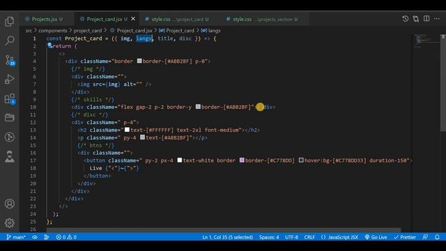 Create a Professional Portfolio with React & Tailwind: Main page смотреть онлайн