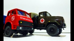 Модели грузовиков МАЗ-5335 и КРАЗ-6322 масштаб 1/43 Autotime распаковка и обзор! Про машинки!